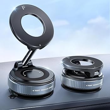 Suport Telefon Magnetic cu Suctie Vacum 360°